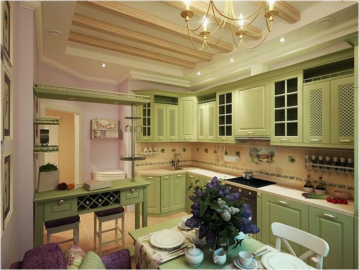 Кухня оливкового цвета, с какими цветами можно сочетать