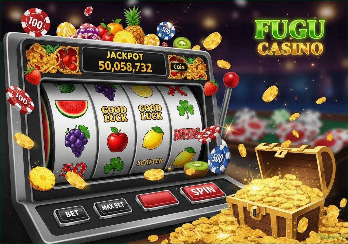 Игровой зал Fugu Сasino с разнообразием слотов и карточных развлечений для всех игроков